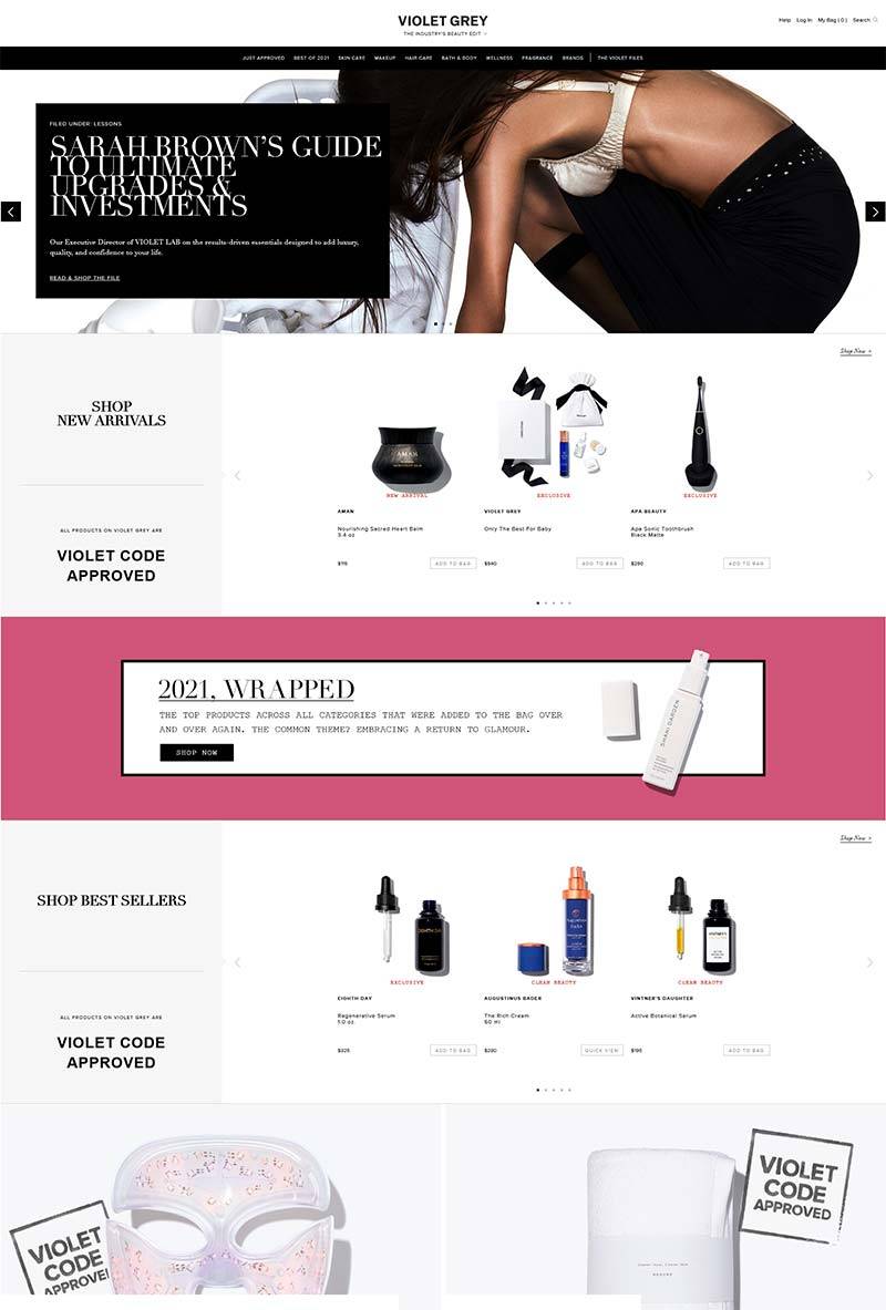 Violet Grey 美国美妆护肤品牌购物网站