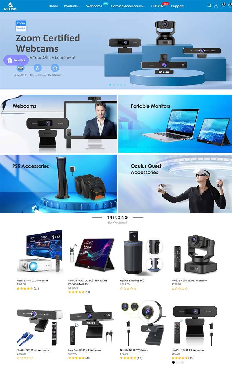 NexiGo 美国网络摄像头品牌购物网站