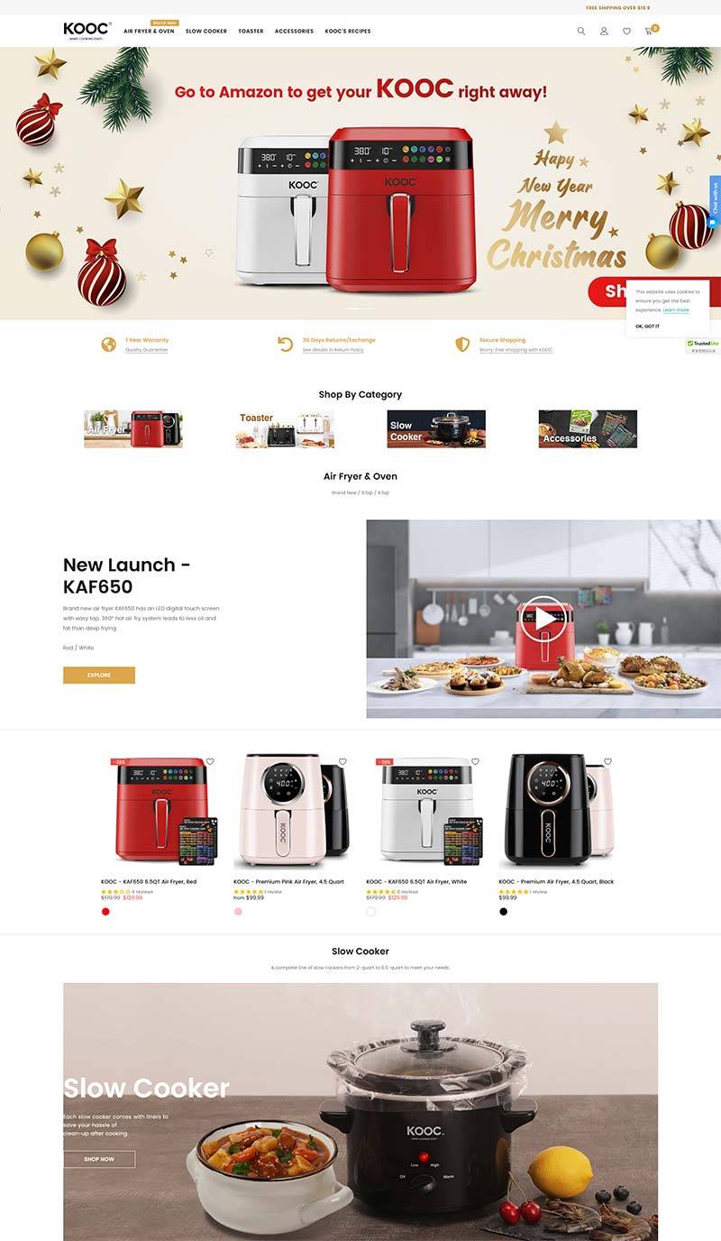 KOOC 苏州小家电品牌跨境购物网站