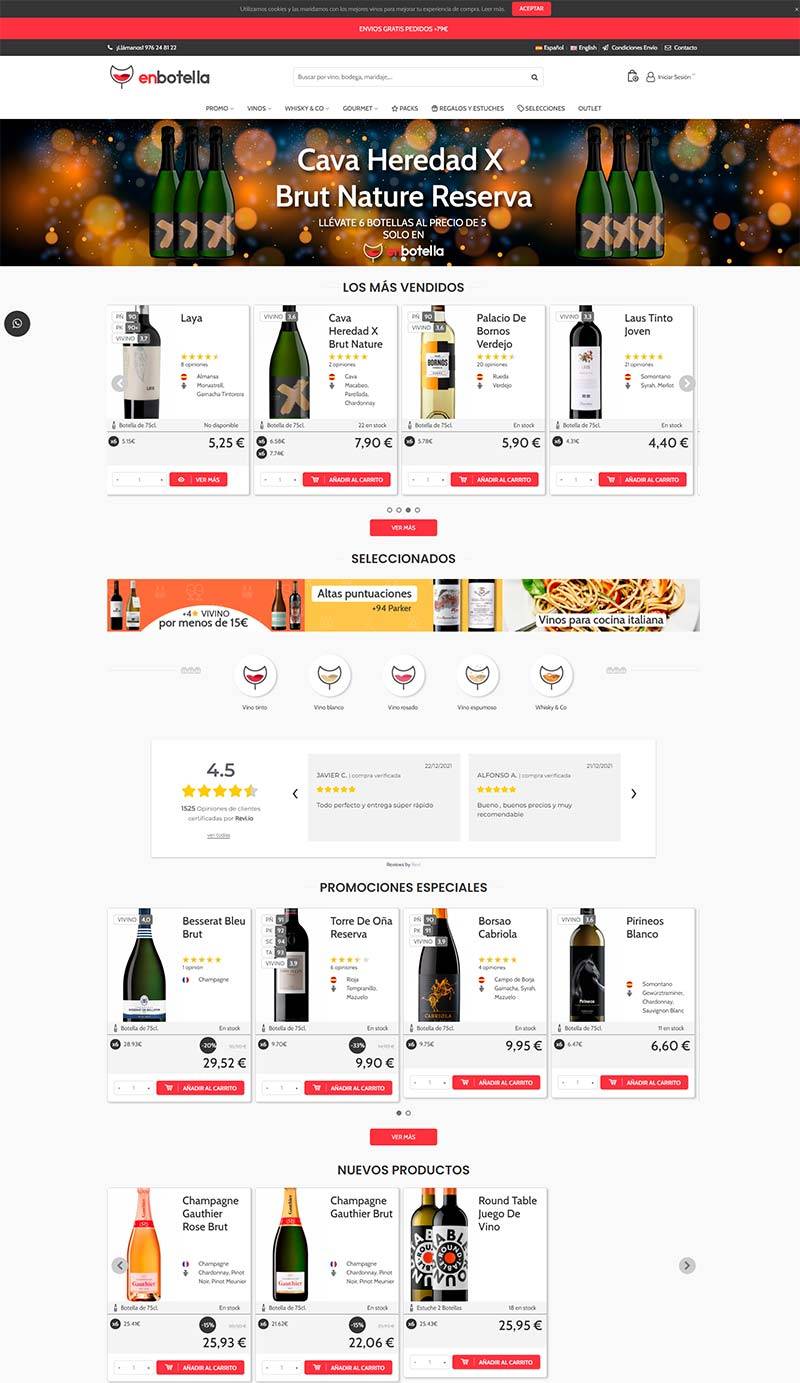 Enbotella 西班牙葡萄酒在线订购网站
