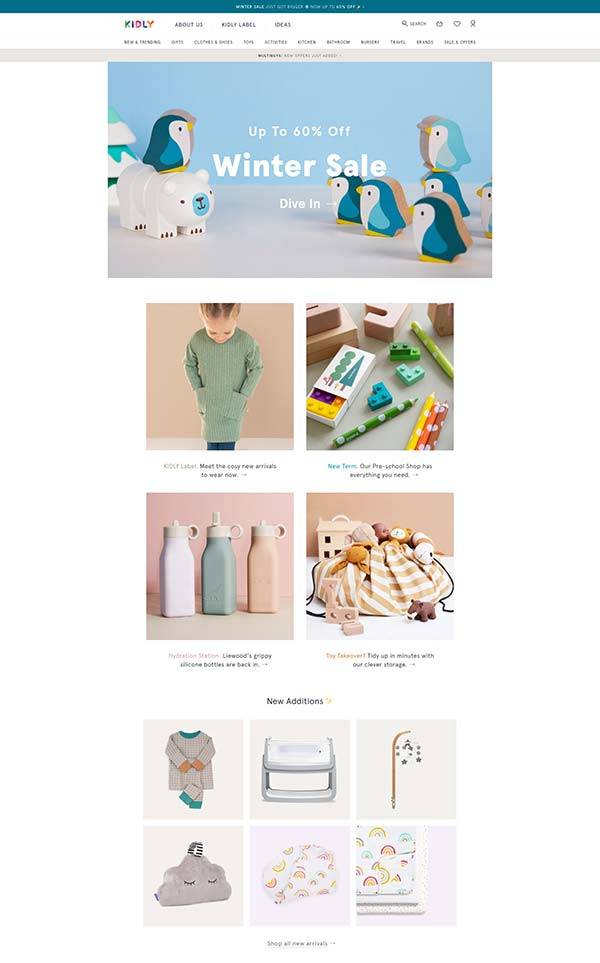 KIDLY 英国时尚儿童商店购物网站