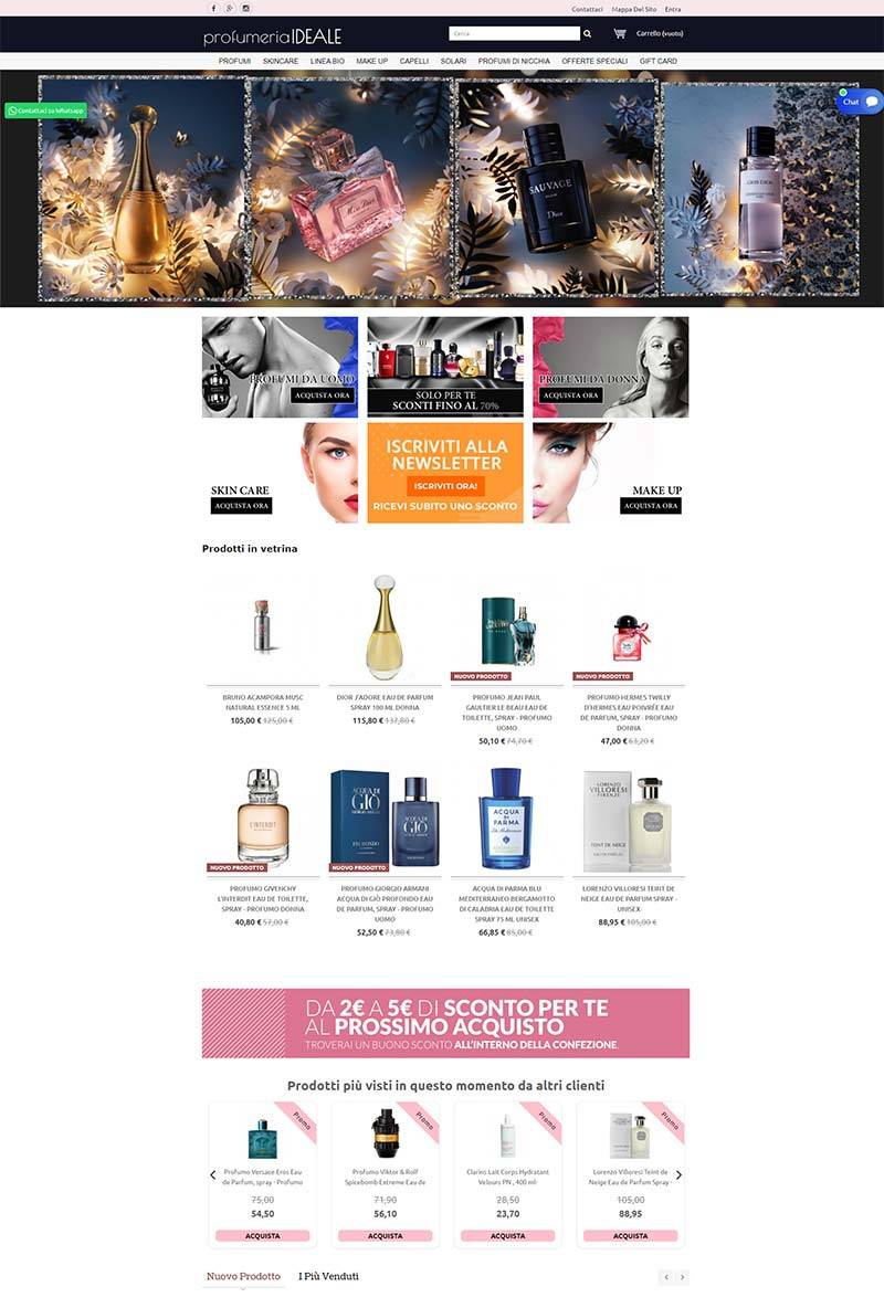 Perfumeria Ideal 意大利香水护肤品购物网站