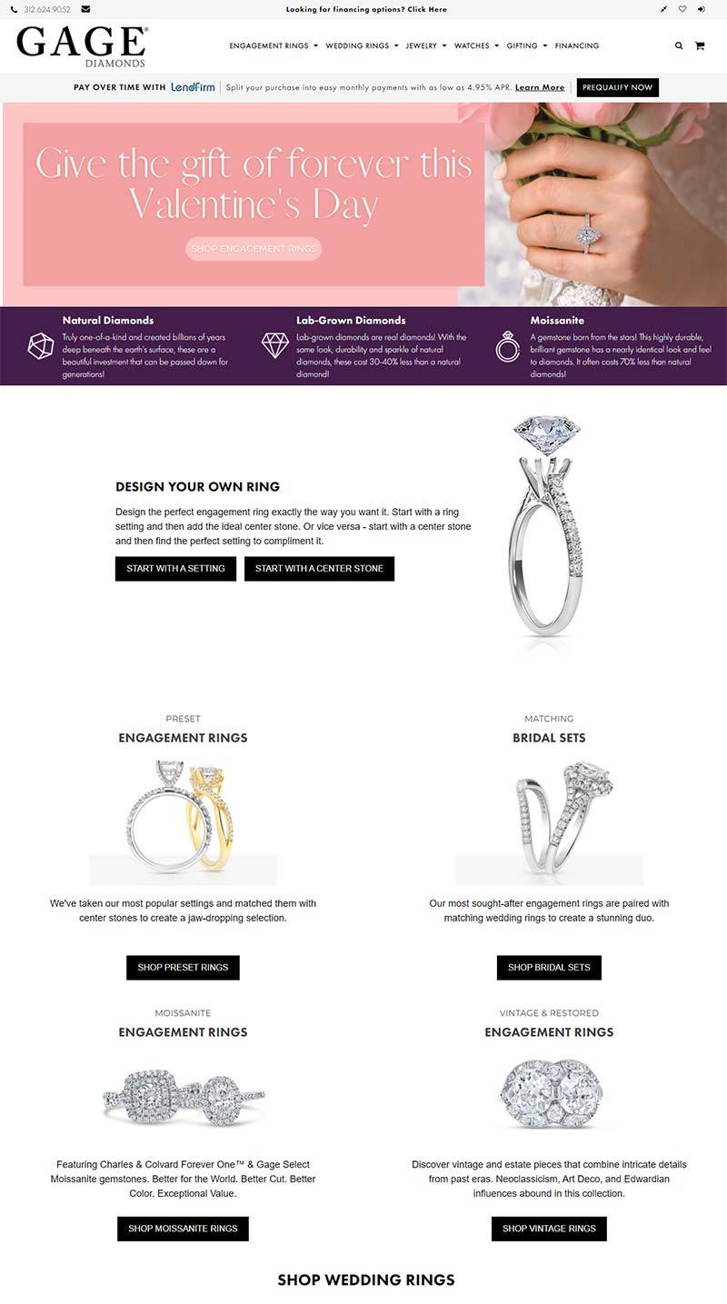 Gage Diamonds 美国高级珠宝品牌购物网站