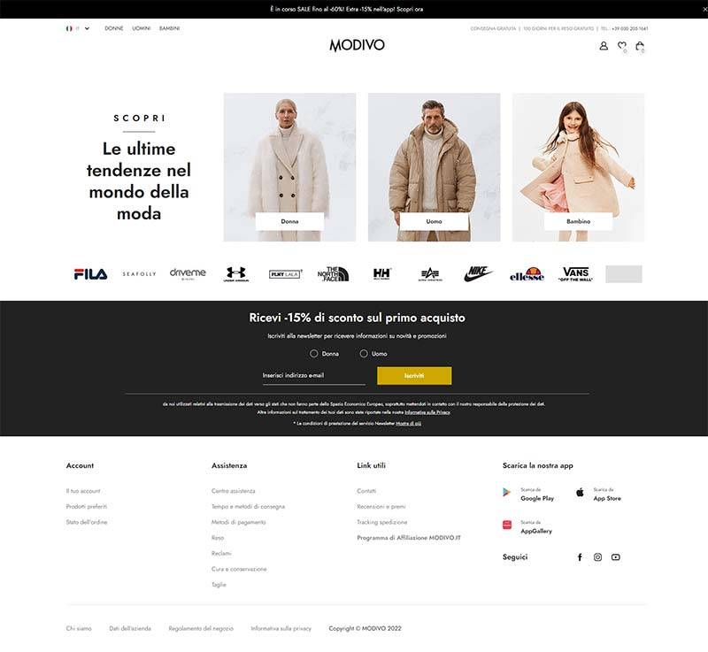 Modivo 意大利时装品牌购物网站