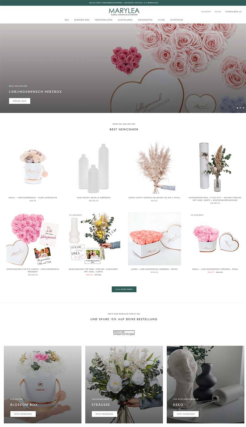 MARYLEA 德国鲜花装饰品牌购物网站