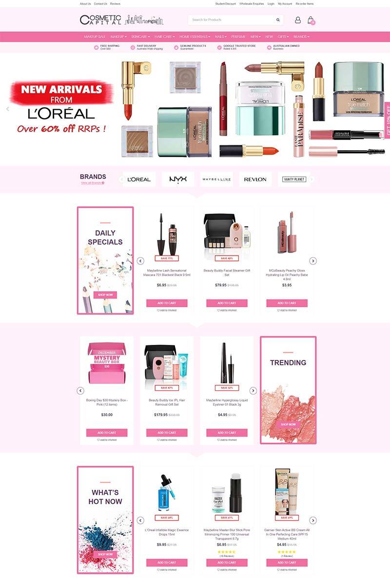 Cosmetic Capital 澳大利亚美妆护肤品购物网站