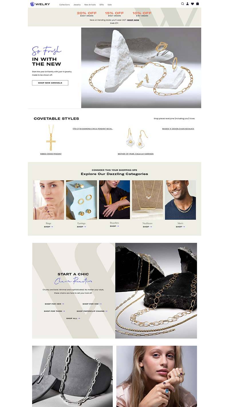 Welry 美国高端珠宝品牌购物网站