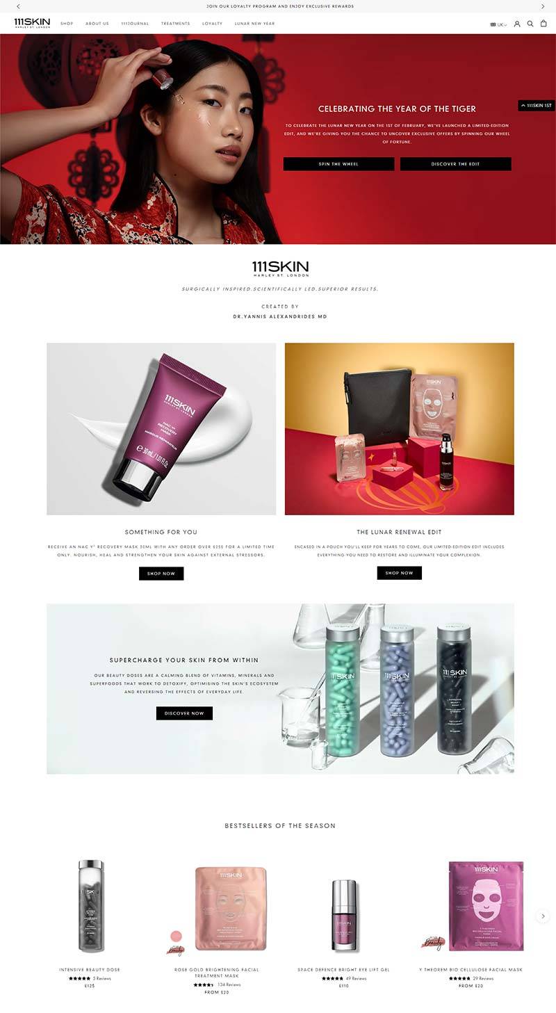 111SKIN 英国高端护肤品牌购物网站