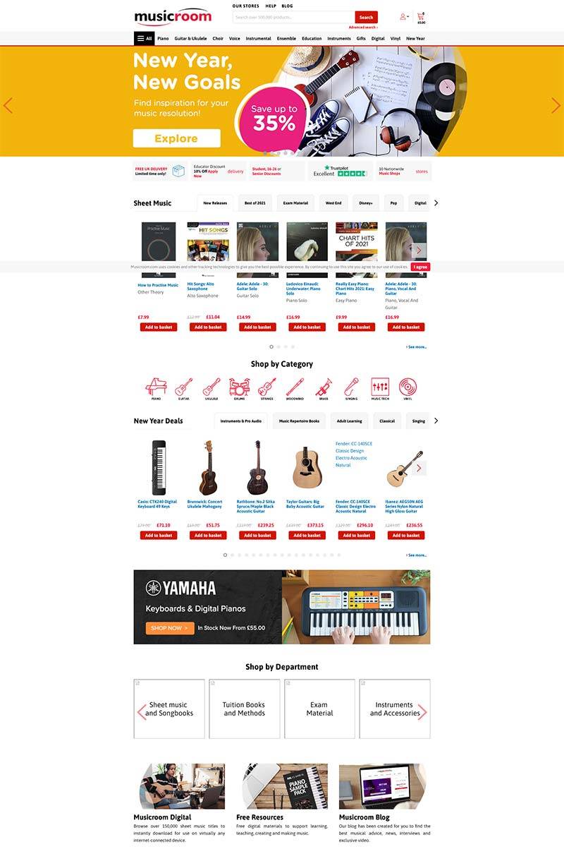 Musicroom 英国音乐网上商店订阅网站