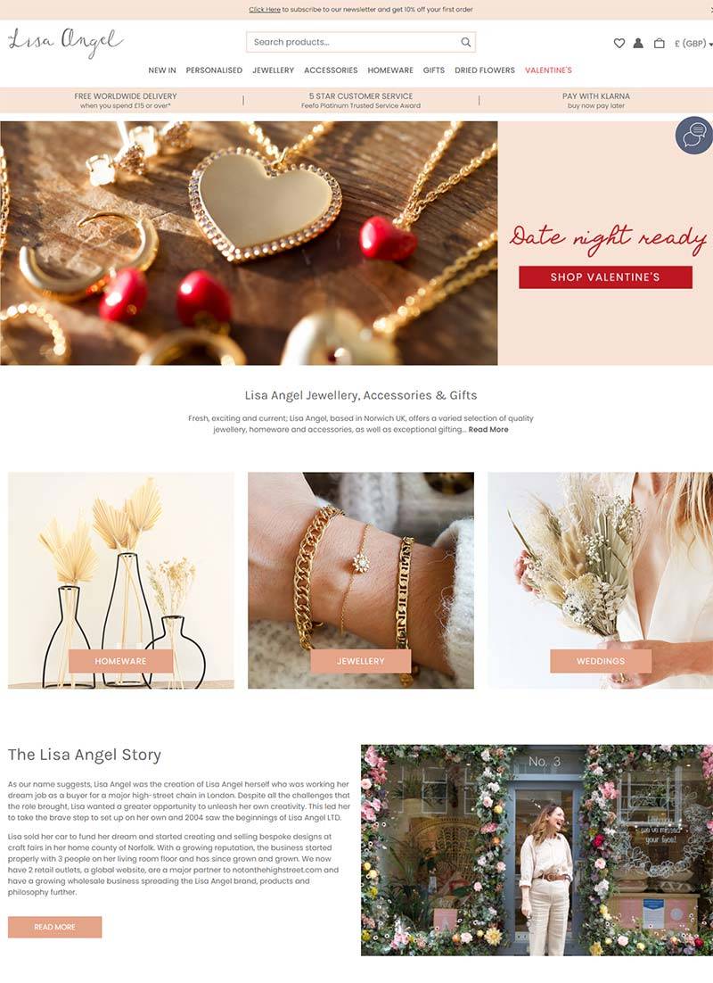Lisa Angel 英国设计师珠宝品牌购物网站