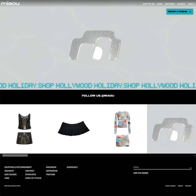 MIAOU 美国设计师女装品牌购物网站