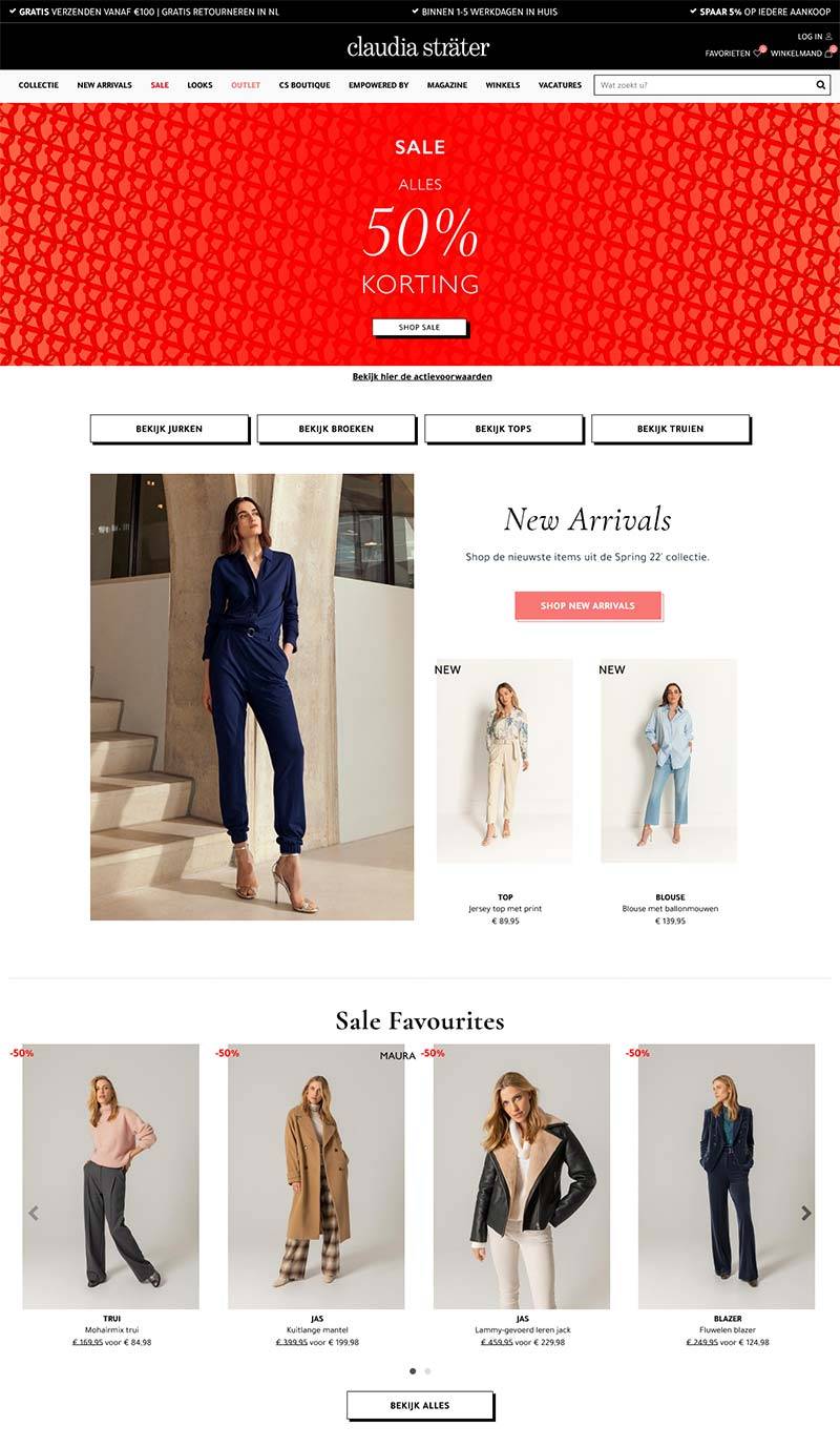 Claudia Sträter 荷兰时尚女装品牌购物网站