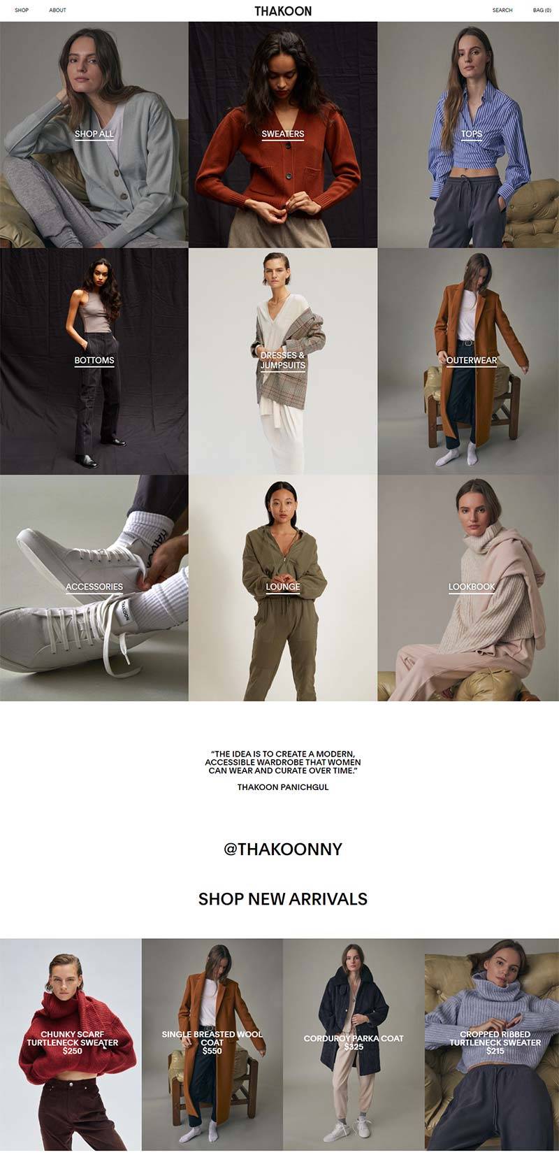 THAKOON 美国设计师女装品牌购物网站