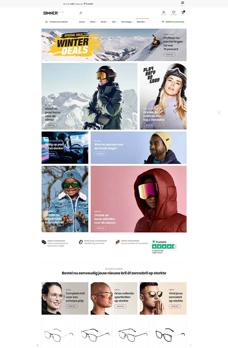SINNER 荷兰运动生活品牌购物网站