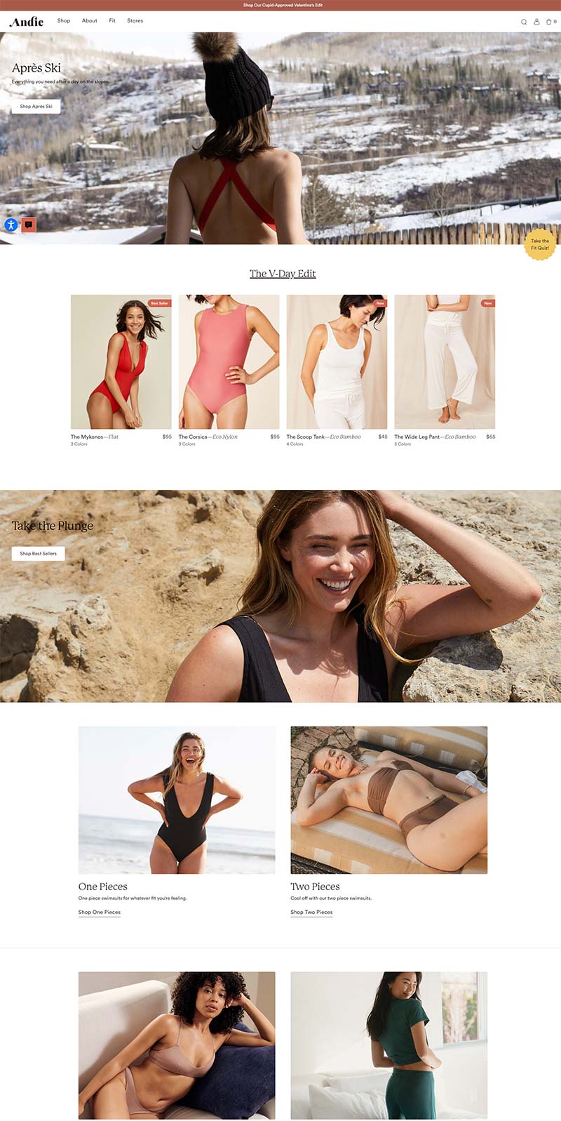 Andie Swim 美国时尚泳装品牌购物网站