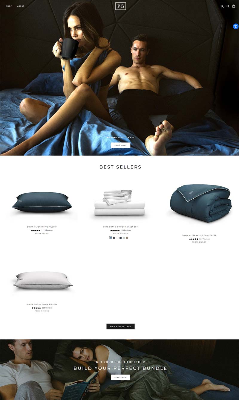 Pillow Guy 美国豪华床上用品购物网站