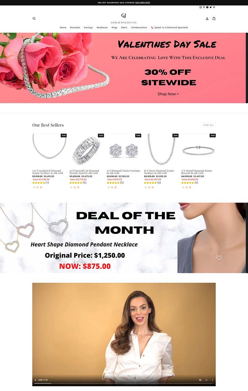 Gem Jewelers 加拿大钻石珠宝品牌购物网站