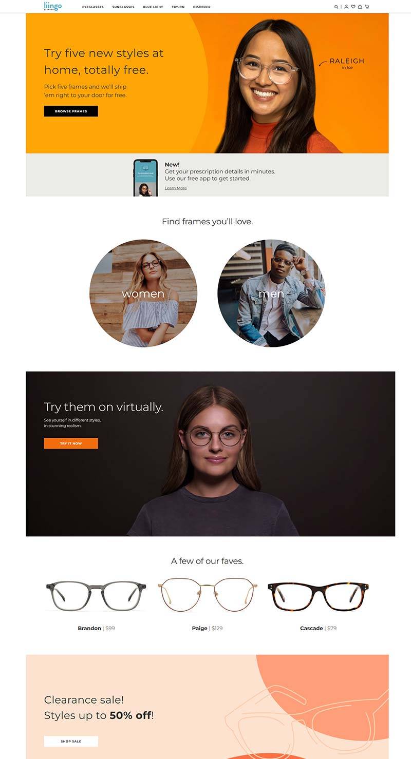 Liingo Eyewear 美国时尚眼镜品牌购物网站