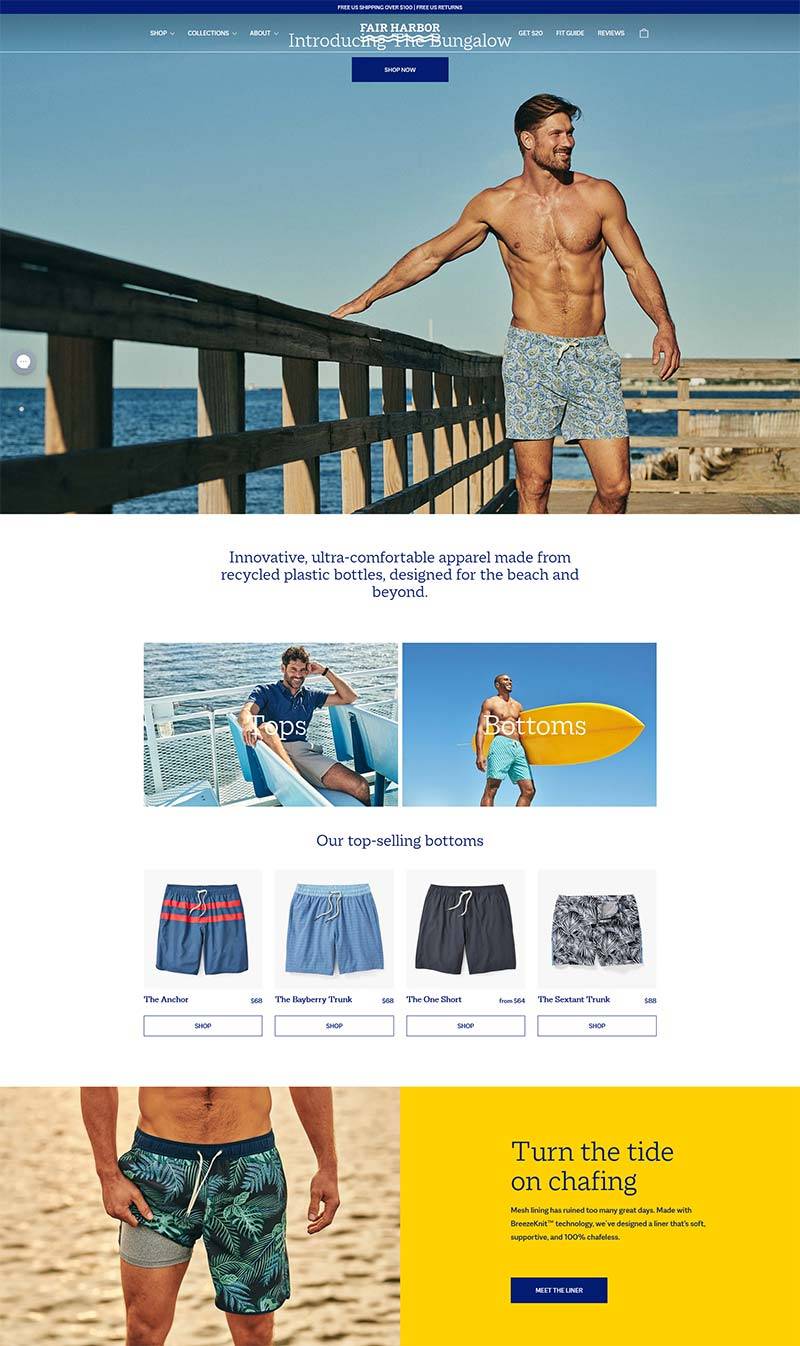 Fair Harbour 美国沙滩泳裤品牌购物网站