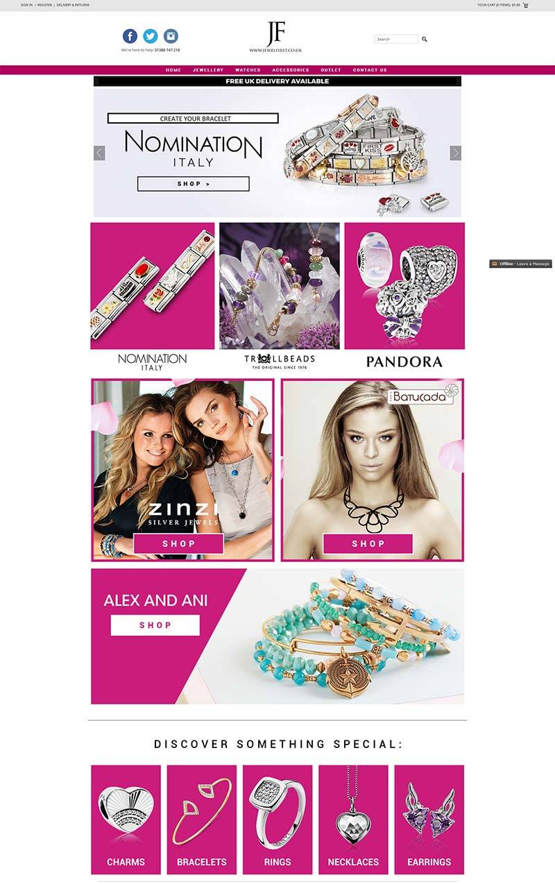 Jewel First 英国品牌珠宝饰品购物网站