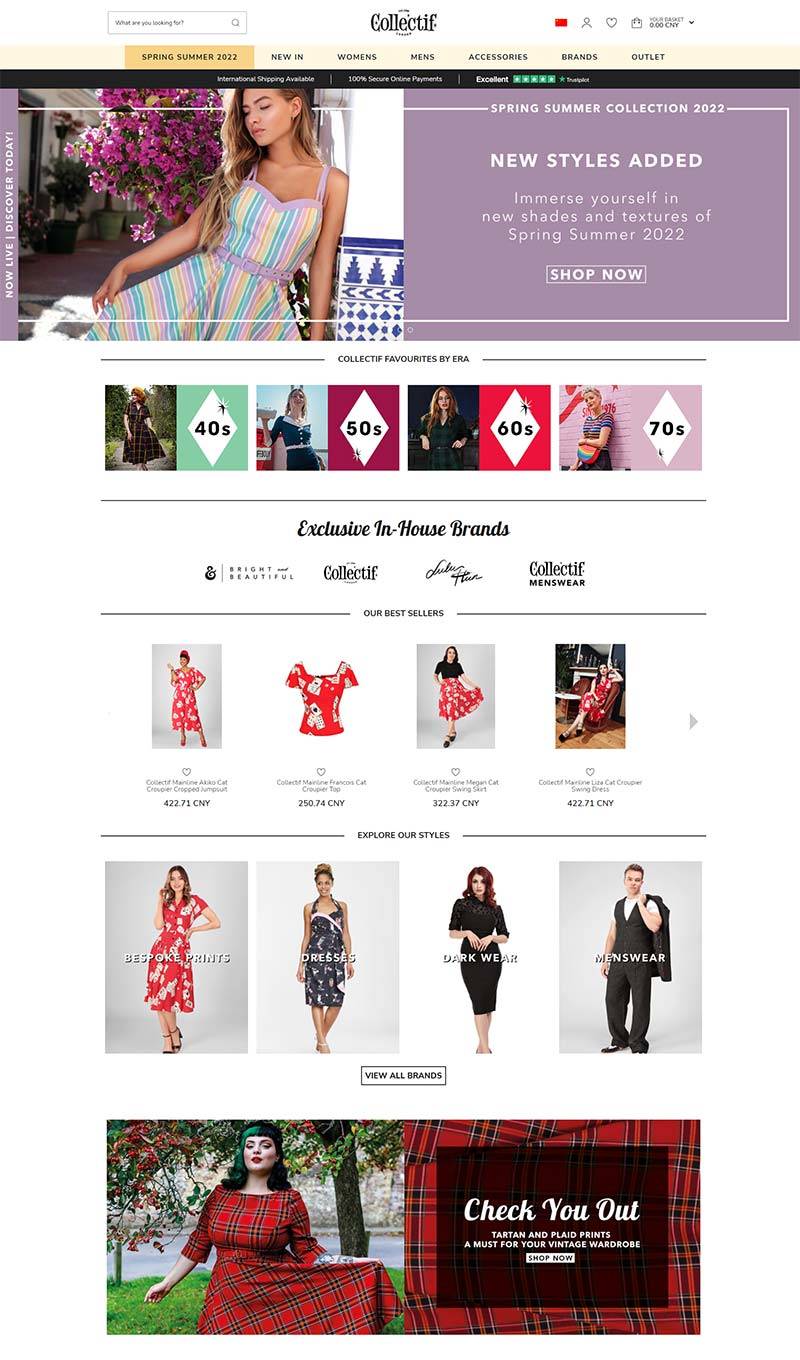 Collectif 英国复古时尚女装购物网站
