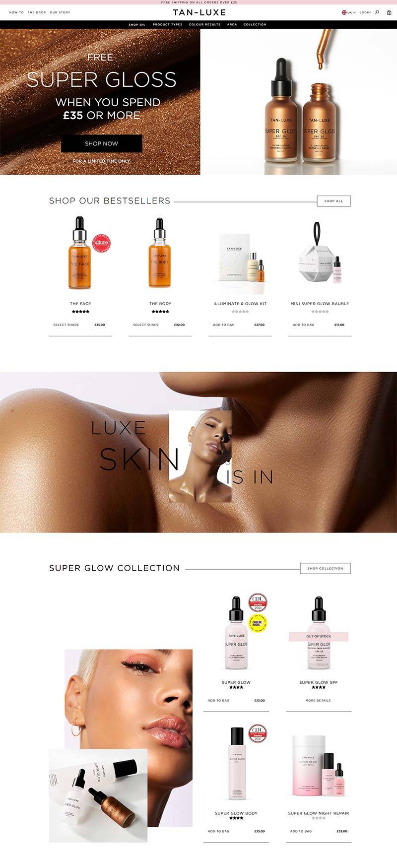 TAN-LUXE 英国自晒黑产品购物网站