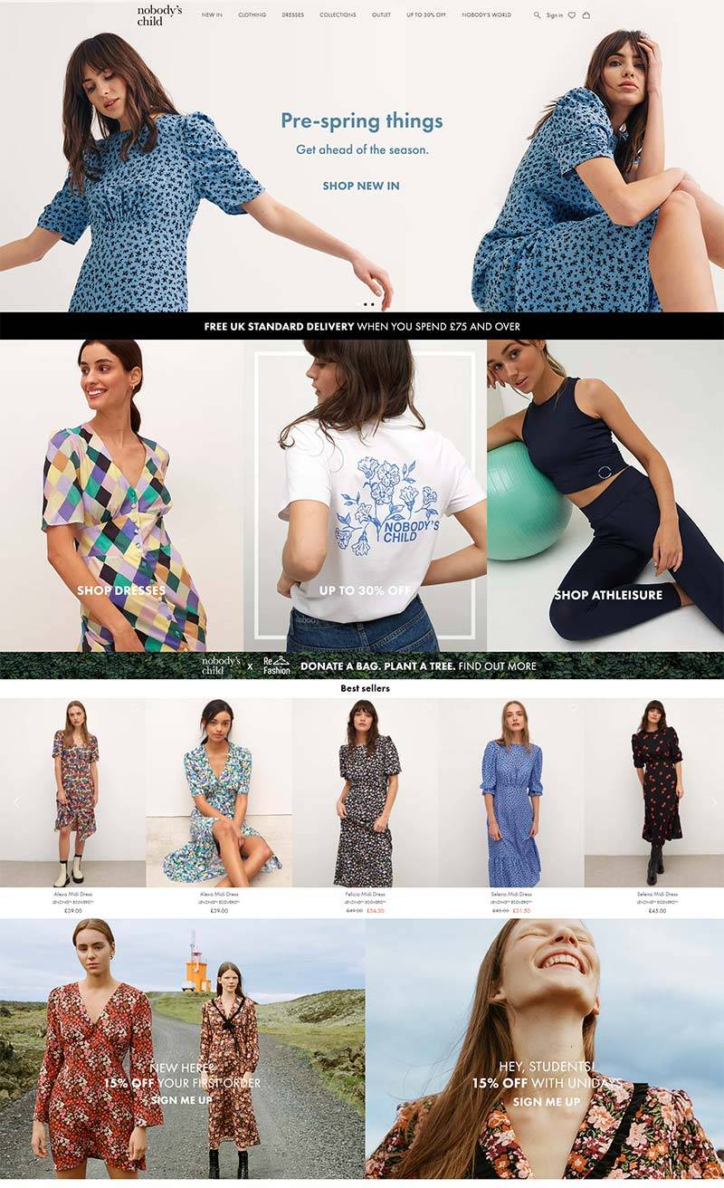 Nobody's Child 英国时尚女装品牌购物网站