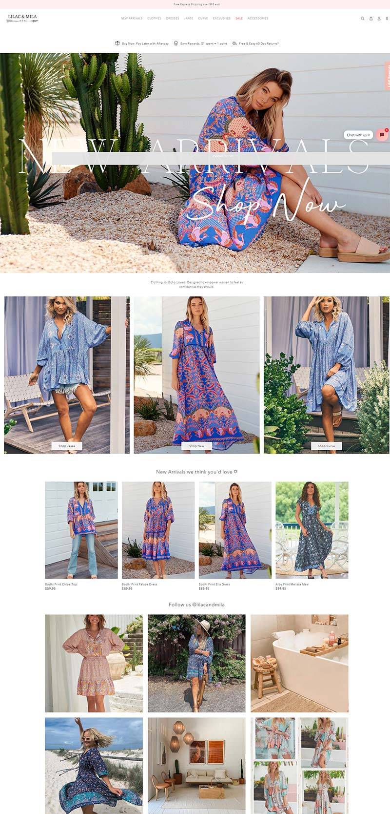 Lilac & Mila 澳大利亚时尚女装品牌购物网站