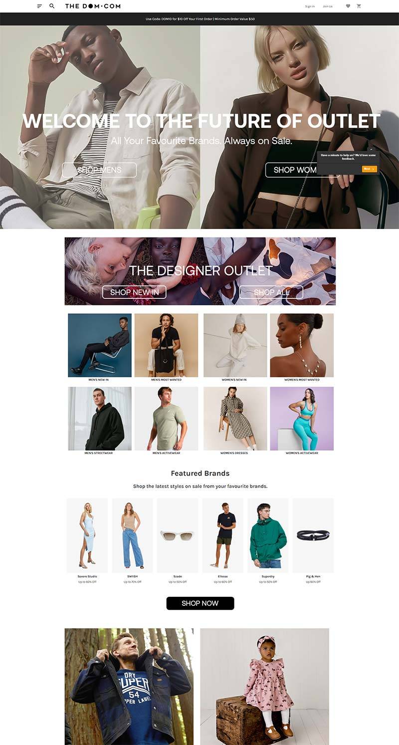 THE DOM 澳大利亚时尚奥特莱斯折扣网站