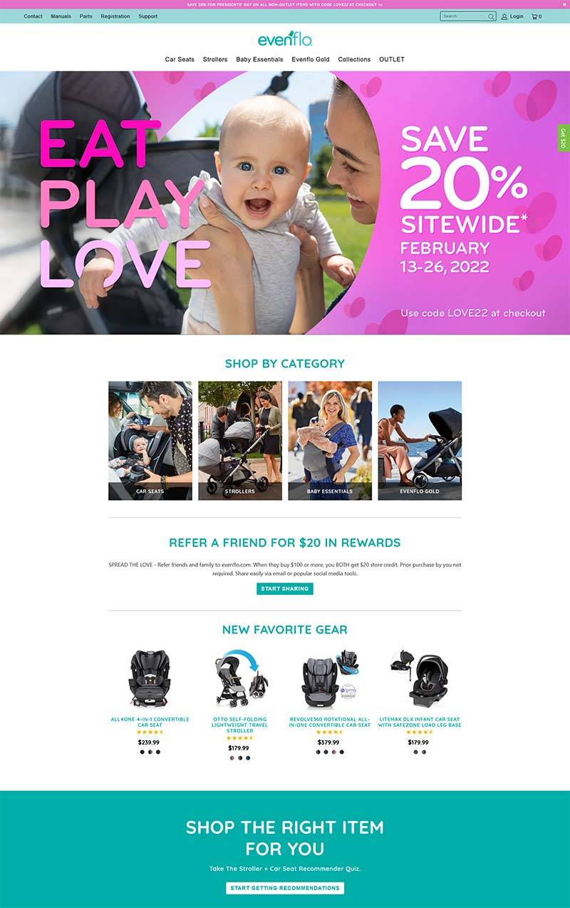 Evenflo Baby 美国婴儿产品购物网站