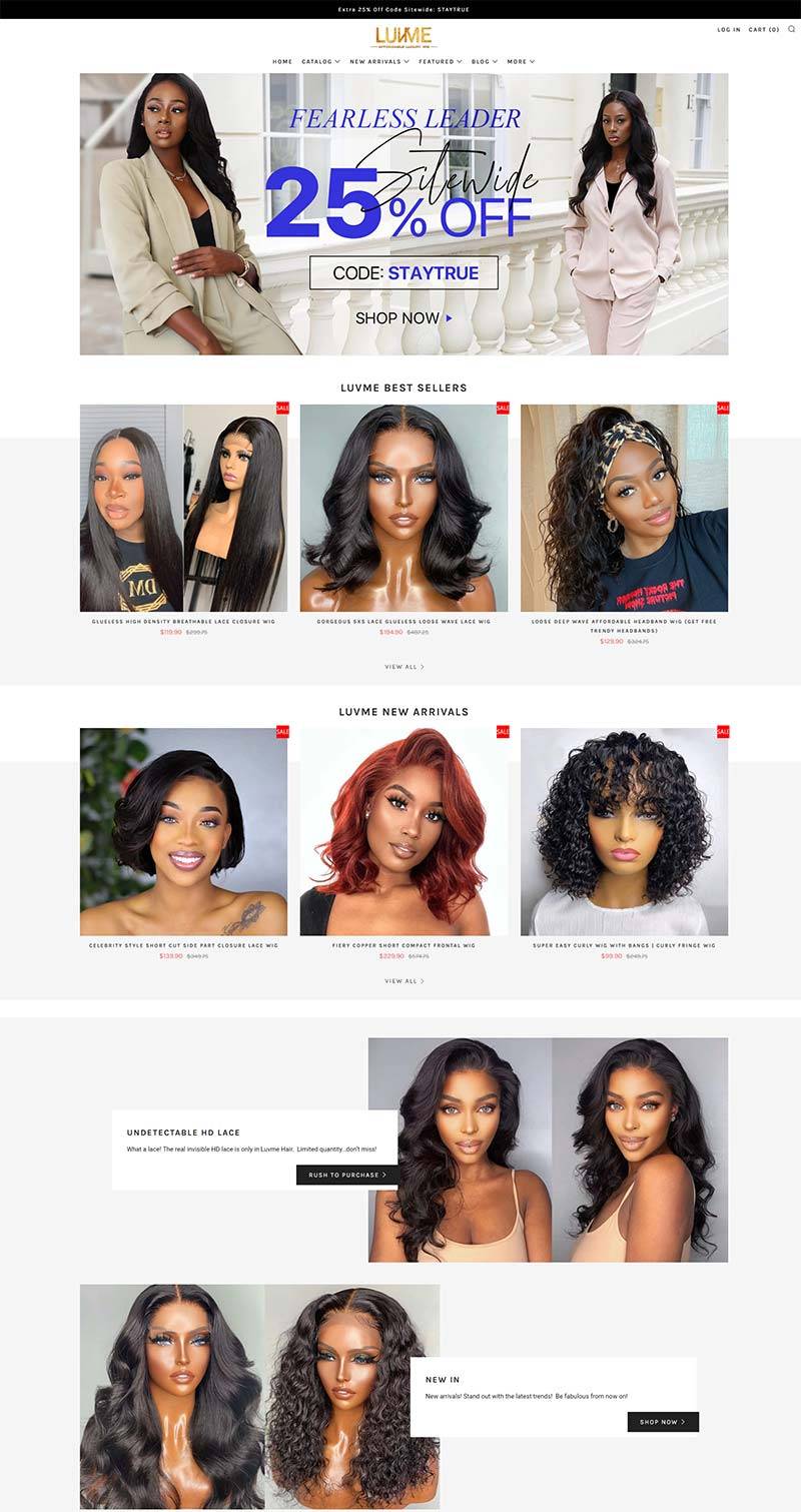 Luvme Hair 美国顶级美发品牌购物网站