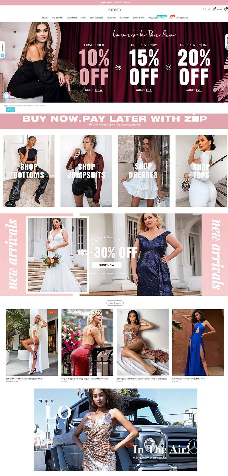 Faeriesty 美国平价女装品牌购物网站