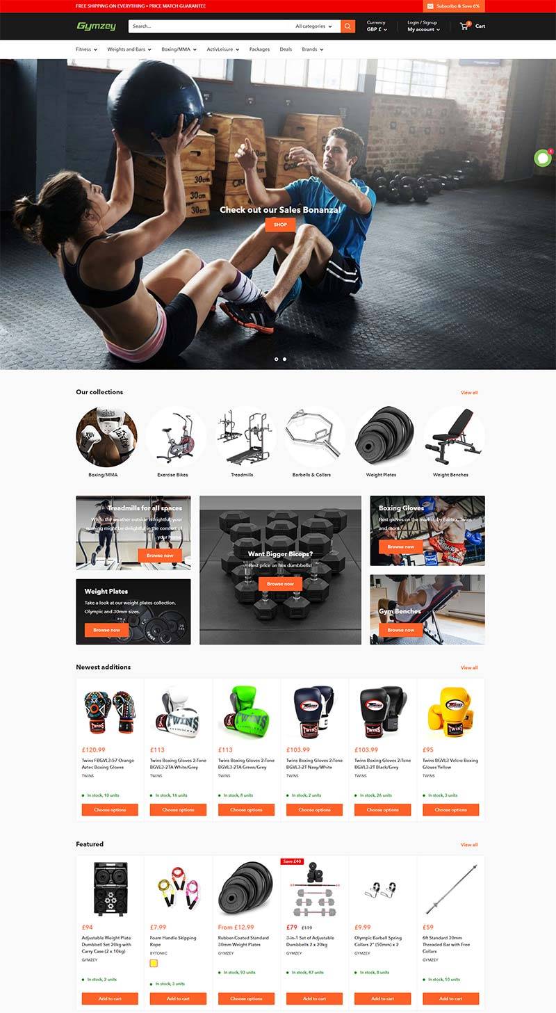 Gymzey 英国健身器材产品购物网站