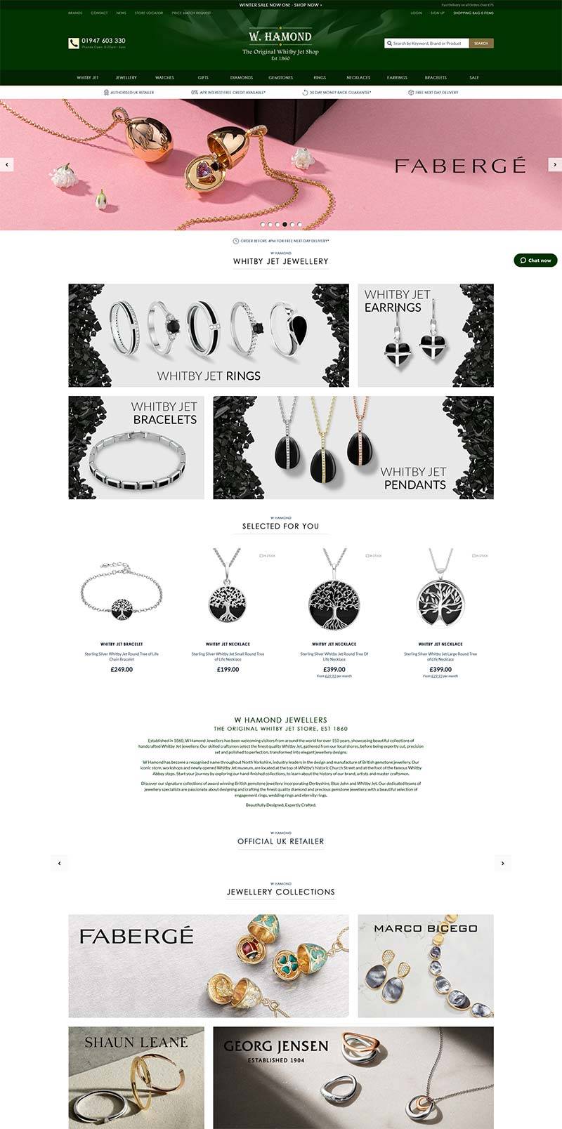 W Hamond 英国手工珠宝品牌购物网站