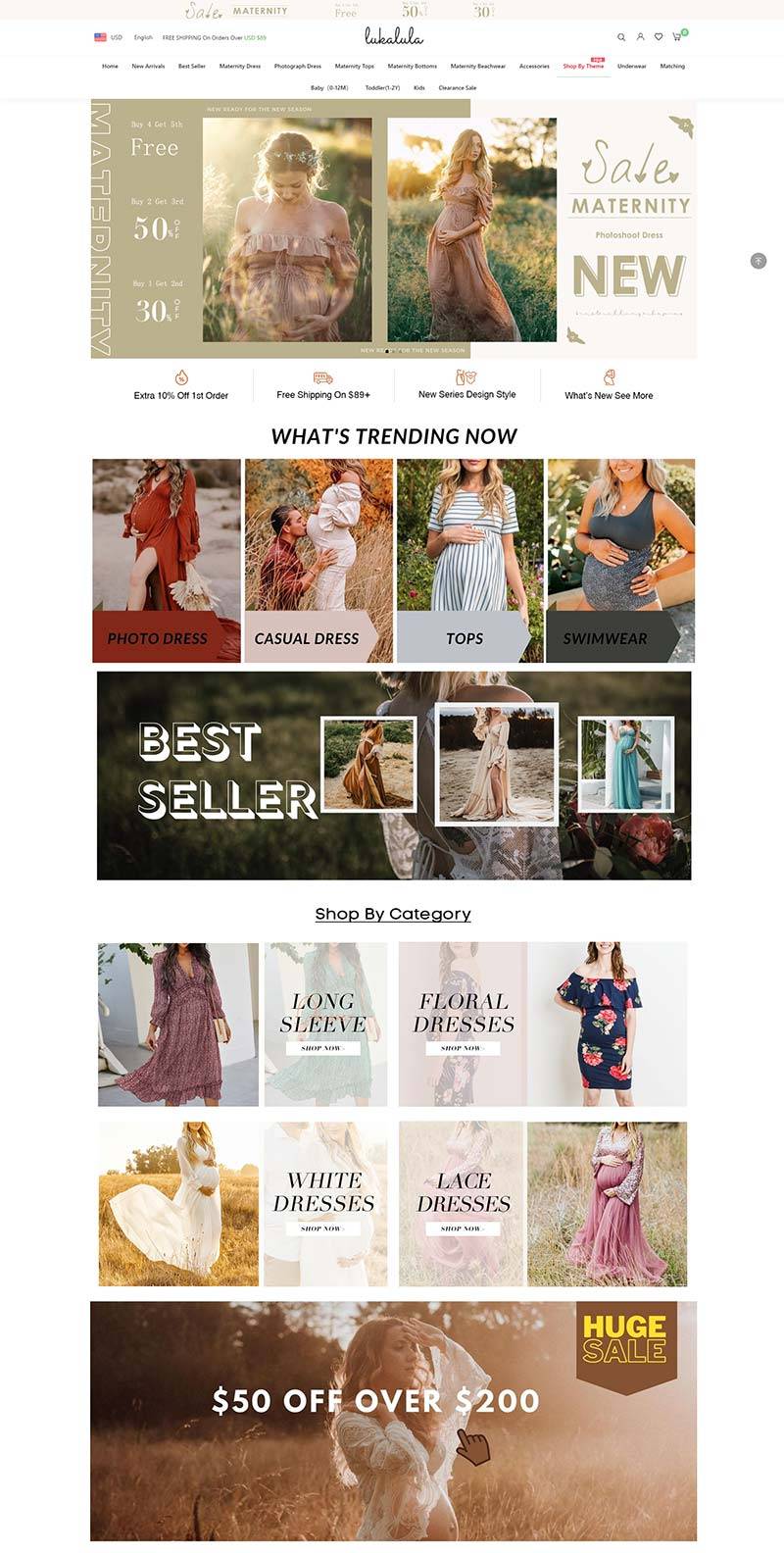 Lukalula 美国孕妇装品牌购物网站