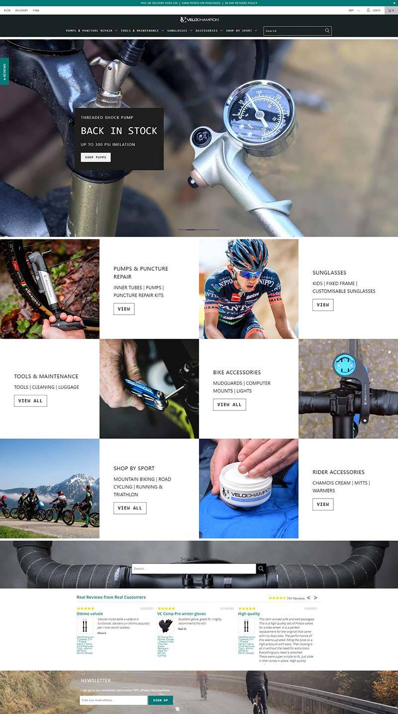 VeloChampion 英国顶级自行车品牌购物网站