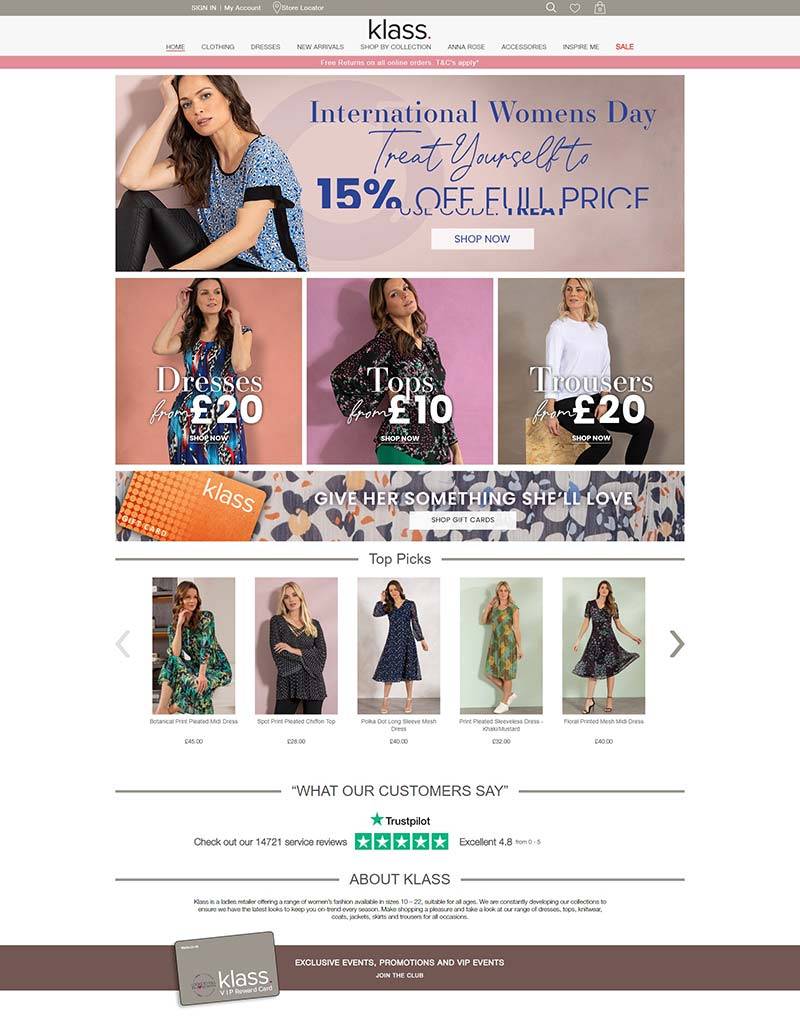 Klass 英国平价女装品牌购物网站