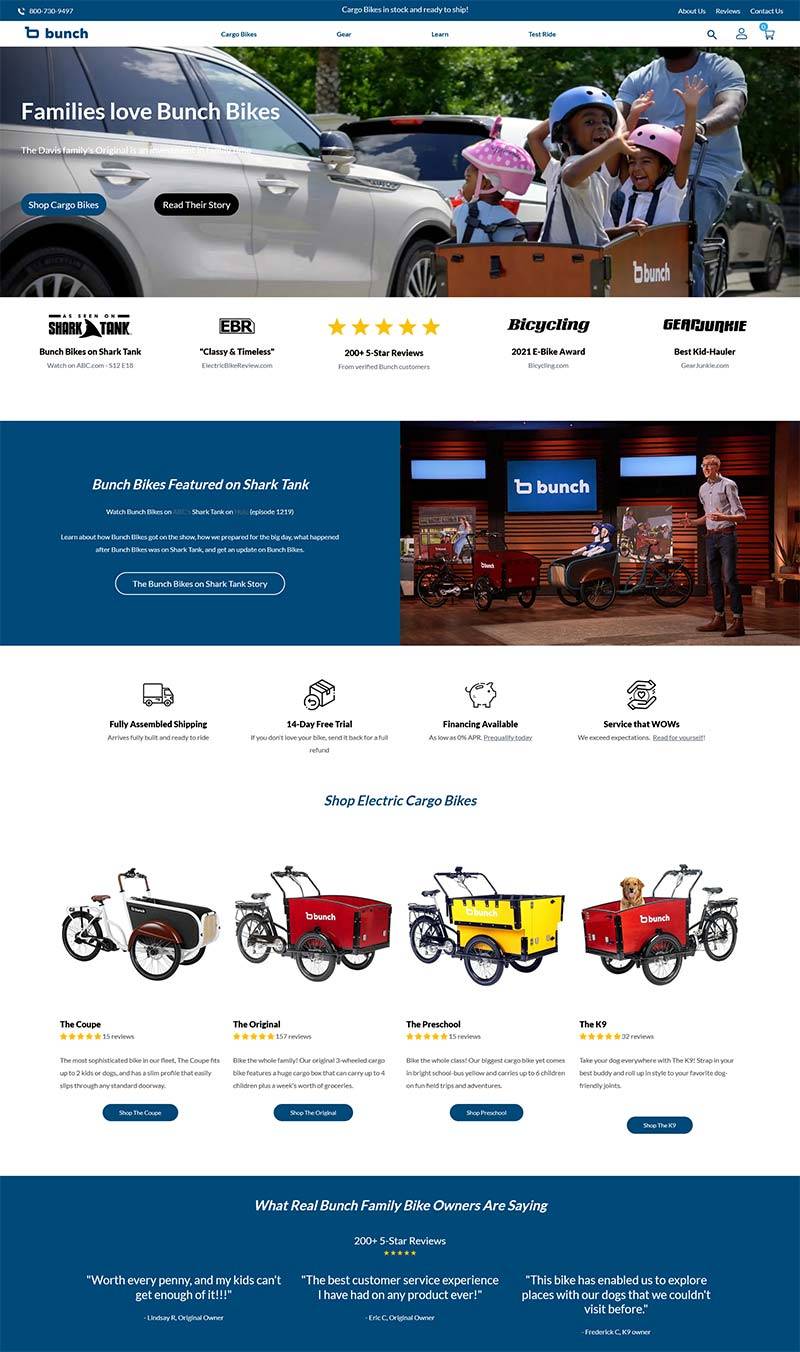 Bunch Bikes 美国货运自行车品牌购物网站