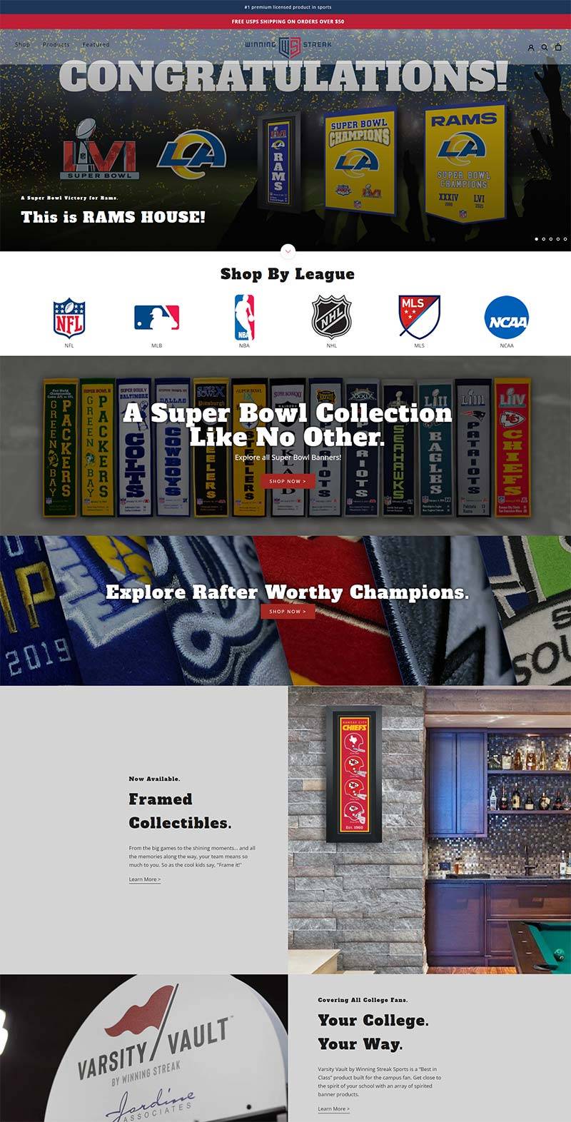Winning Streak 美国体育运动产品购物网站