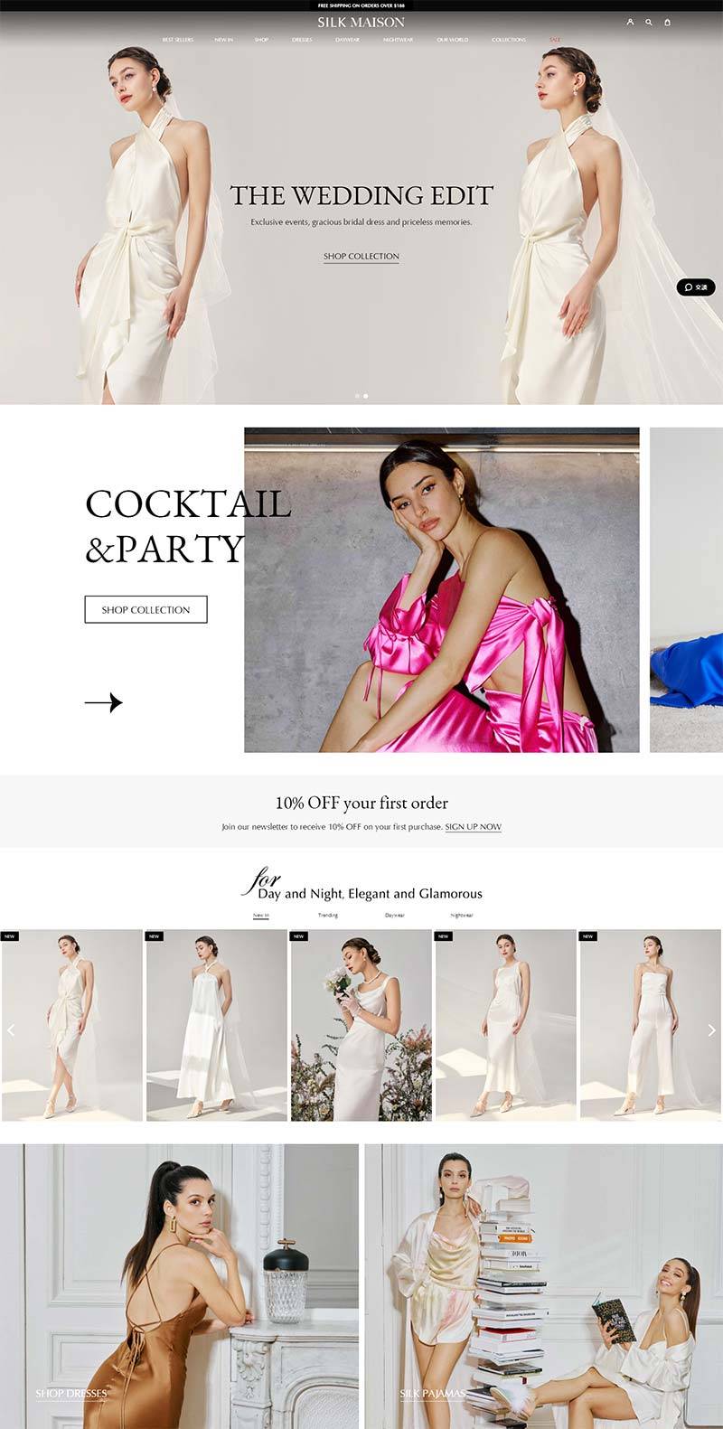 SILK MAISON 美国高端蚕丝女装品牌购物网站