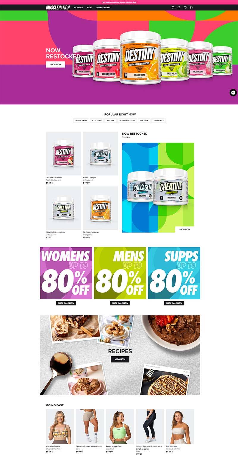 Muscle Nation 澳大利亚运动营养品牌购物网站