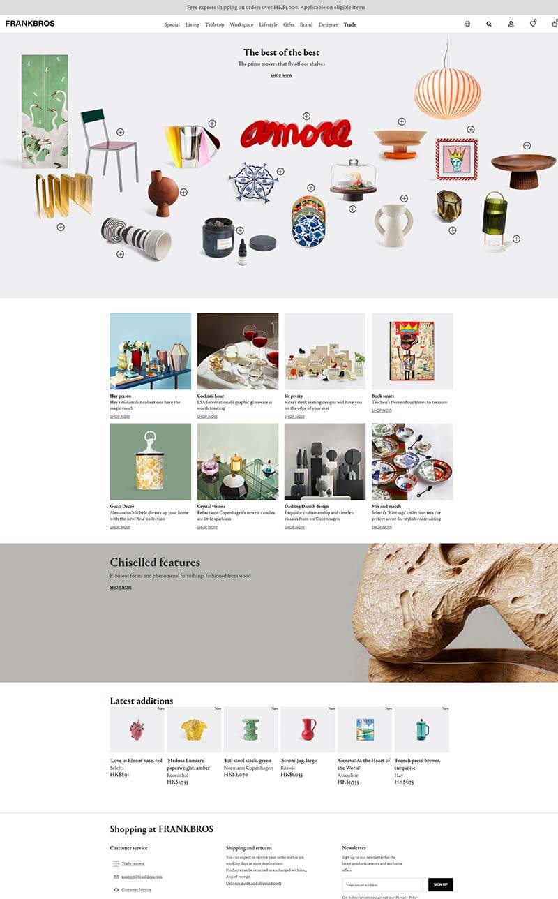 Frankbros 美国设计师生活产品购物网站