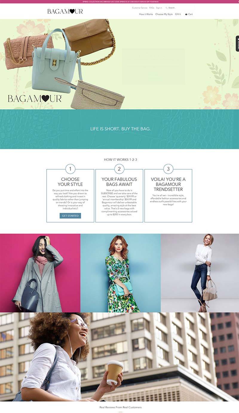 Bagamour Box 美国时尚包袋盒子订阅网站