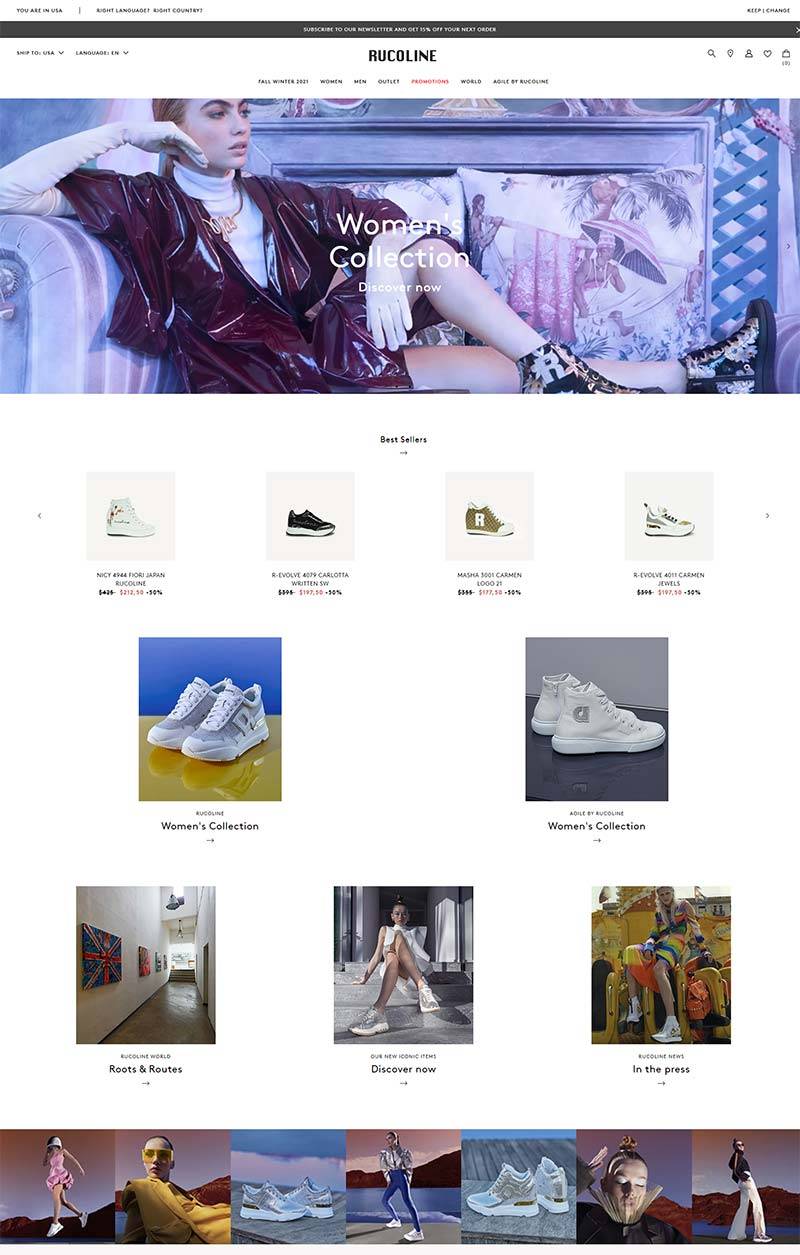 Rucoline 意大利高端女鞋品牌购物网站