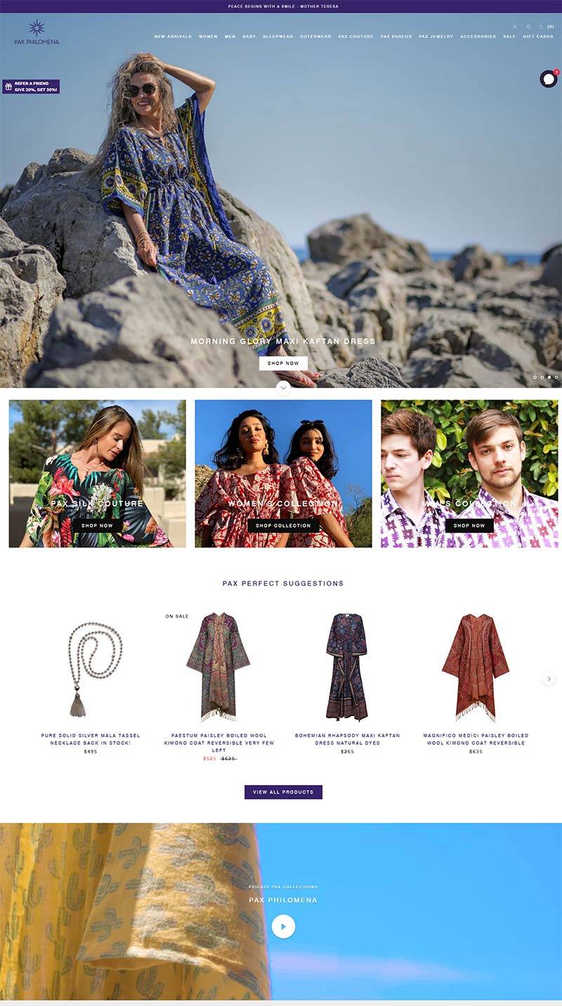 PAX PHILOMENA 美国印花风格女装购物网站