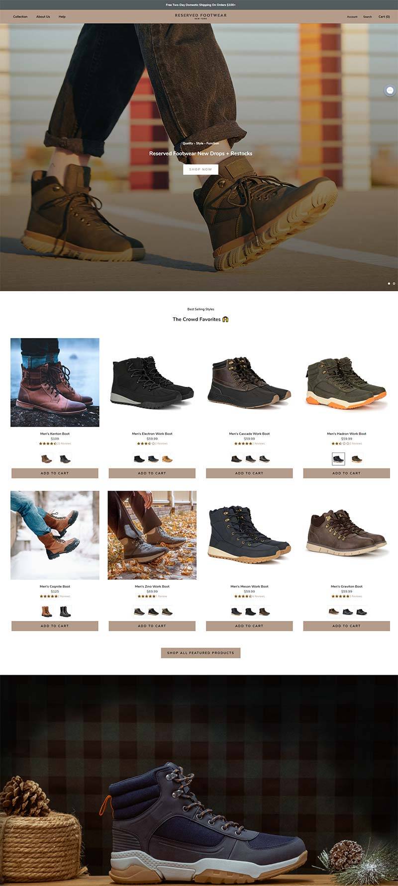Reserved Footwear 美国时尚功能鞋购物网站