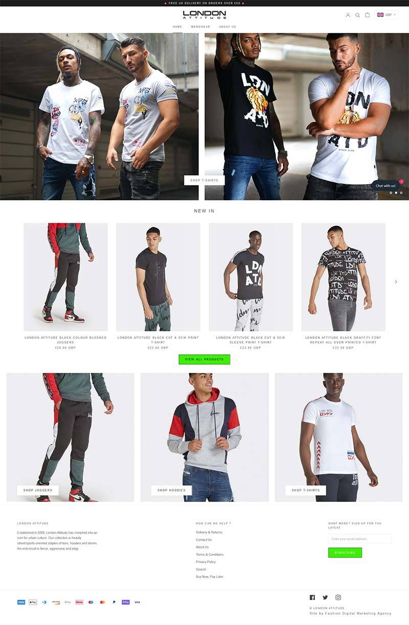 London Attitude 英国男士时装品牌购物网站