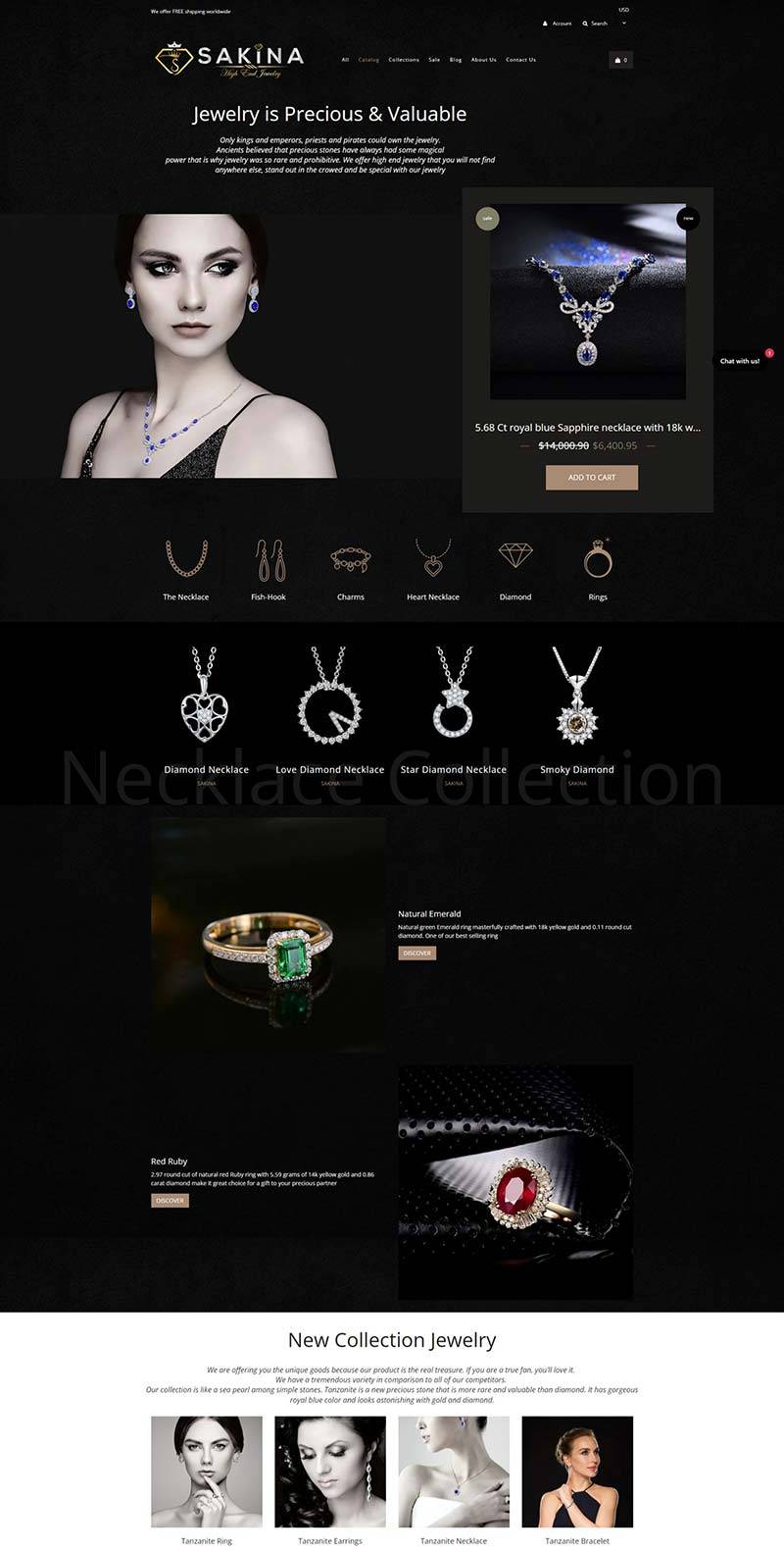 Sakina Jewelry 美国高级珠宝品牌购物网站