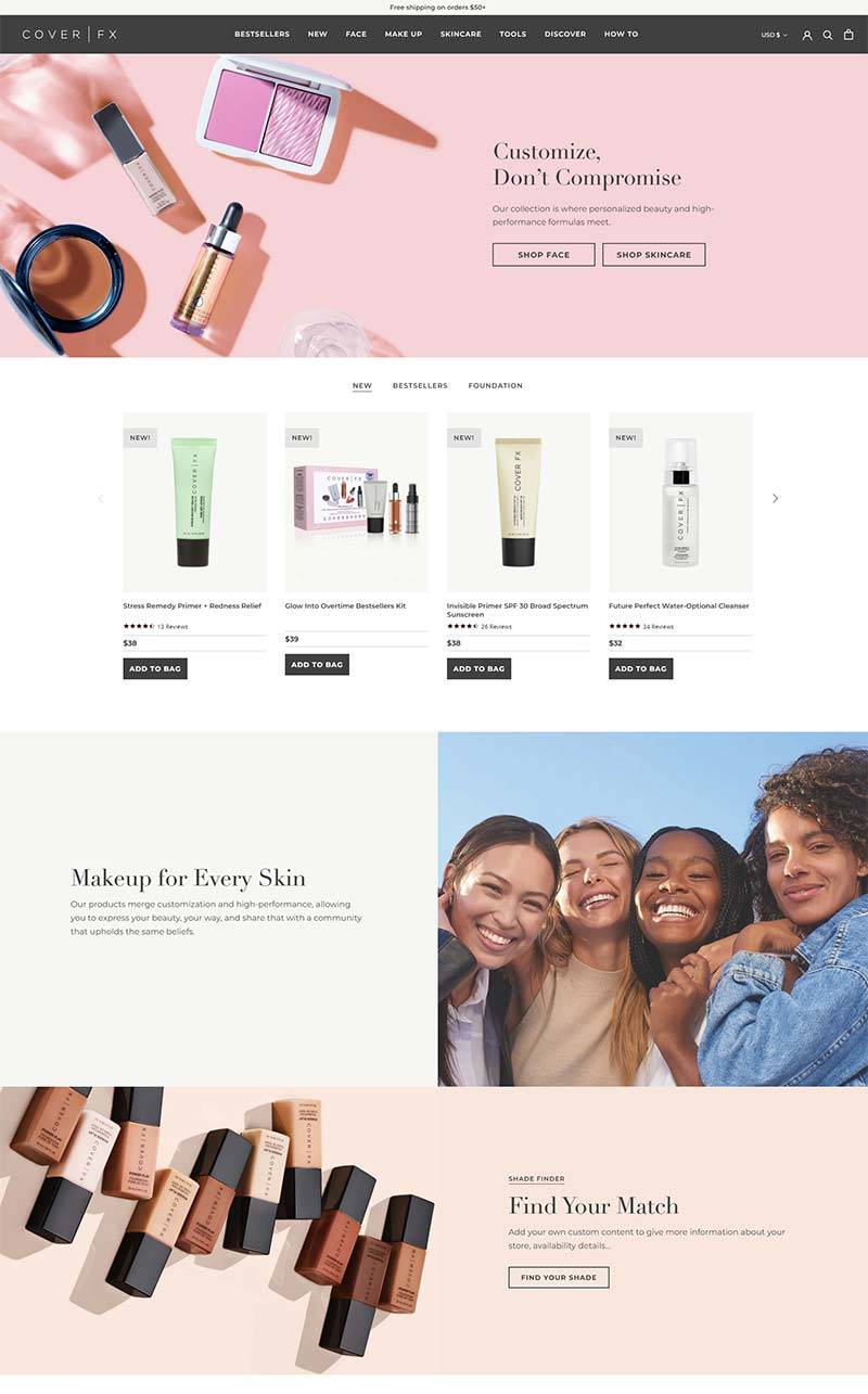 Cover FX 美国美妆护肤品牌购物网站