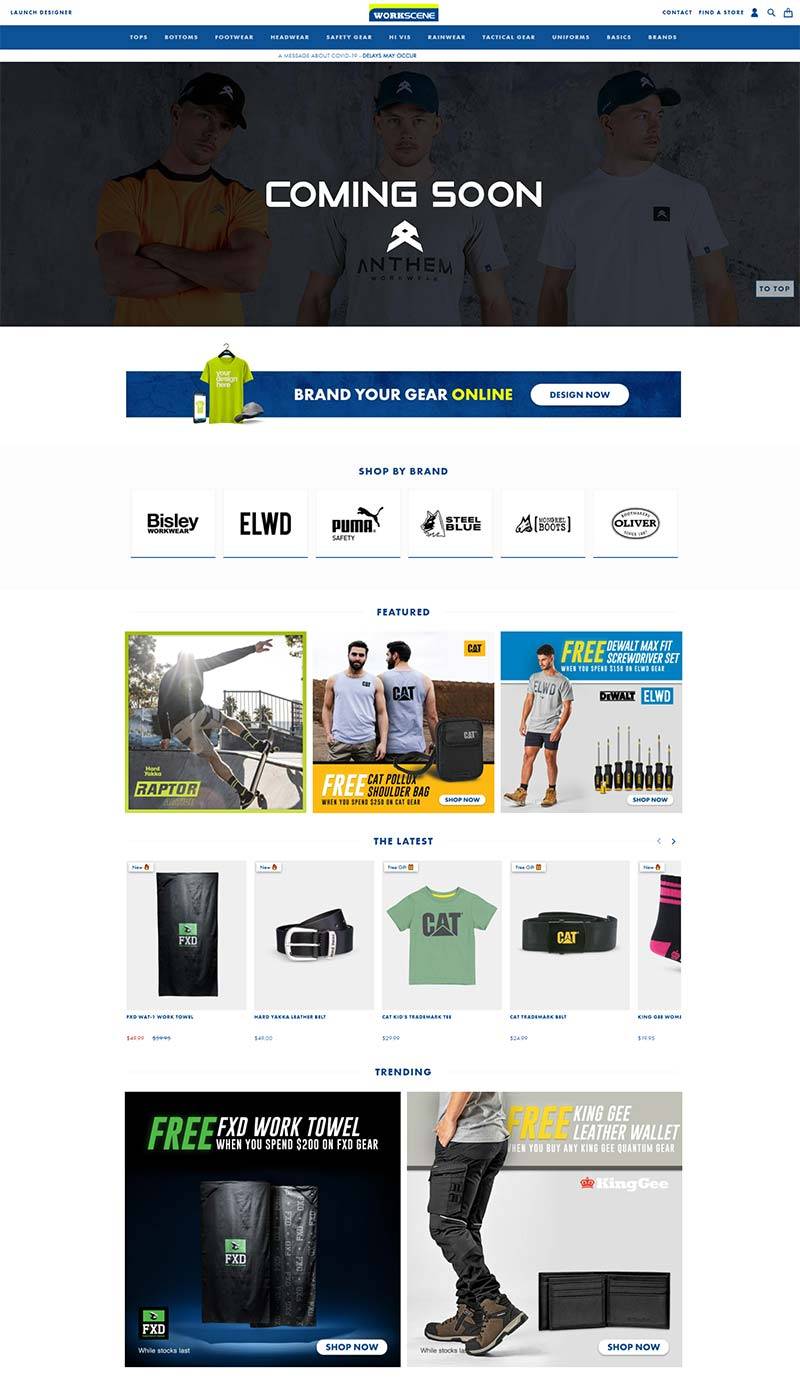 Workscene 澳大利亚男装品牌购物网站